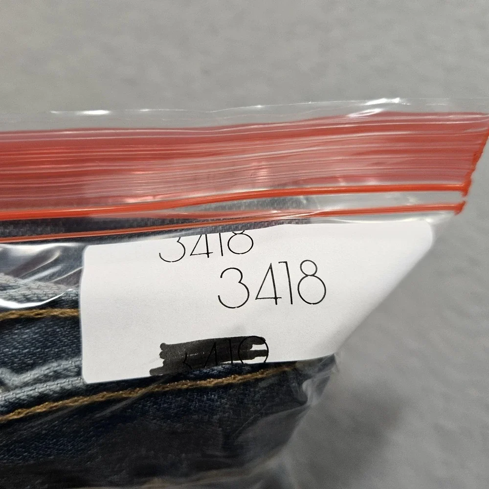 Levis 559 Relaxed Straight Jeans Mens 50x31 Blue Medium Wash Trucker Damaged